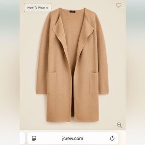 J. Crew Juliette Collarless sweater-blazer